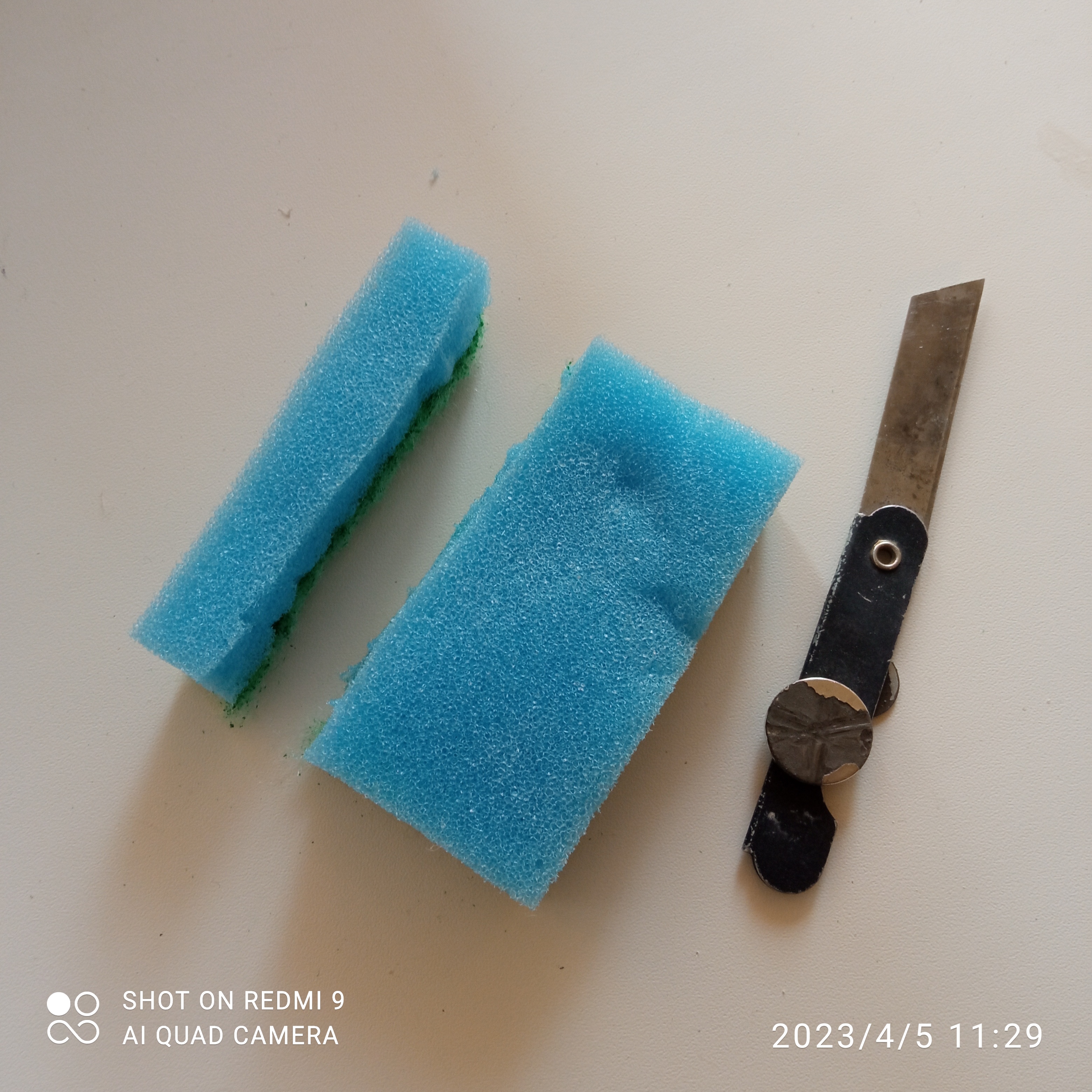 подготовка губки для покраски